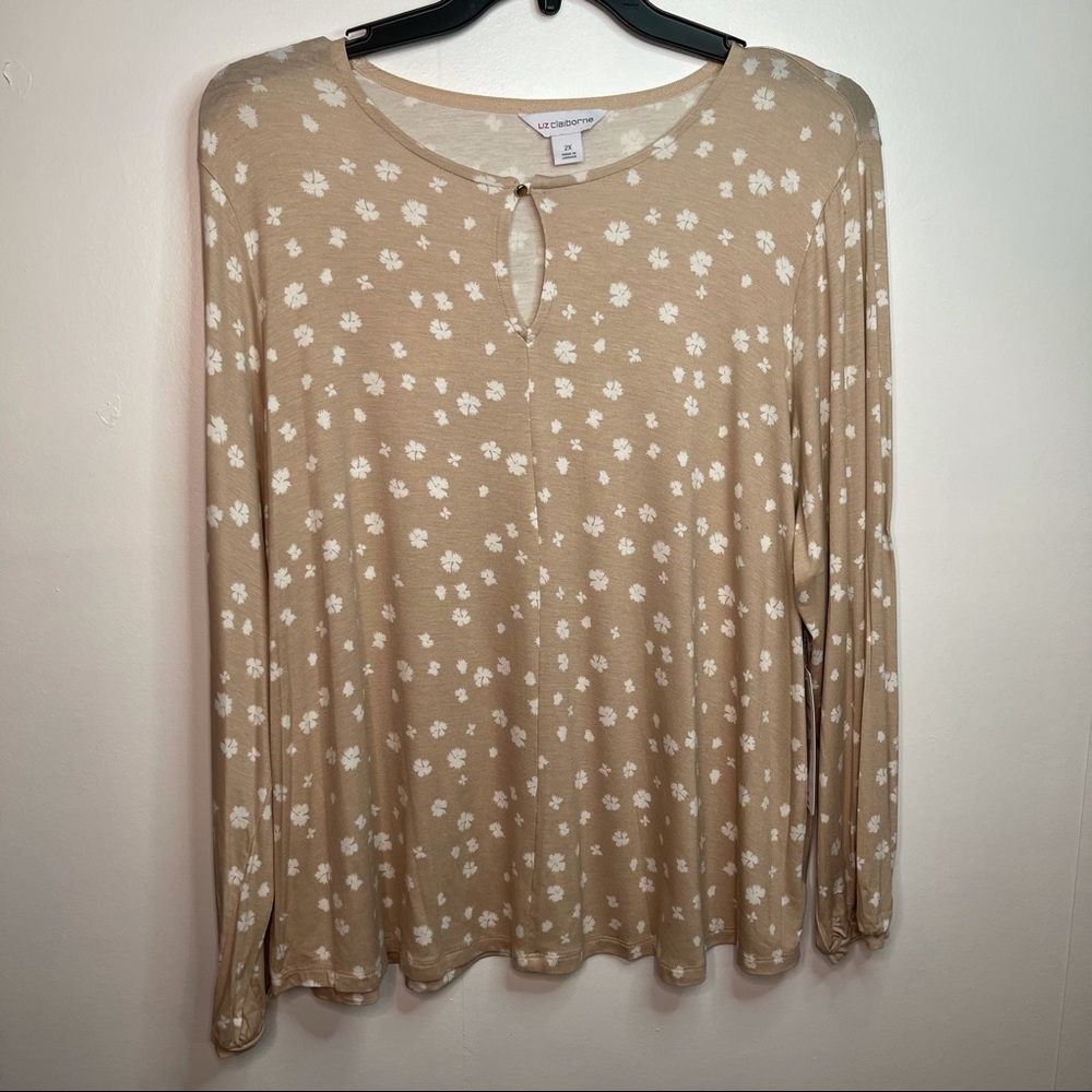 NWT Liz Claiborne Floral Long Sleeve Shirt